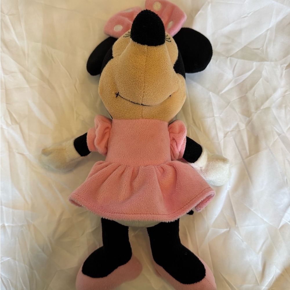 Disney Pink Dress Minnie Mouse Plush Toy with rattle